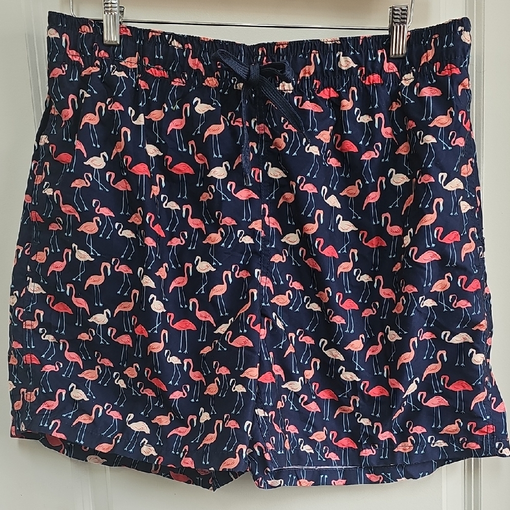 Kanu Navy and Pink Flamingo Shorts